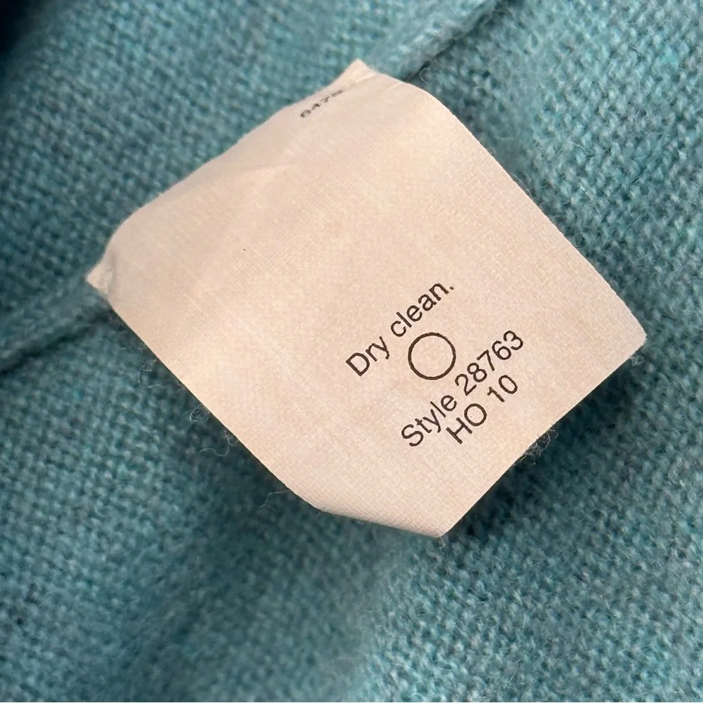 J. Crew Cashmere 100% Sweater Heather Blue Long Sleeve Women's Top Crewneck Crew - Picture 4 of 5